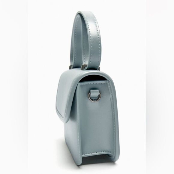 Zara Blue Minimalist Shoulder Small Crossbody Mini Bag - Picture 6 of 13